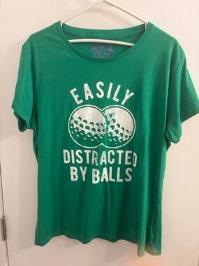 Crazy Dog T-Shirts Green Tee with white print
